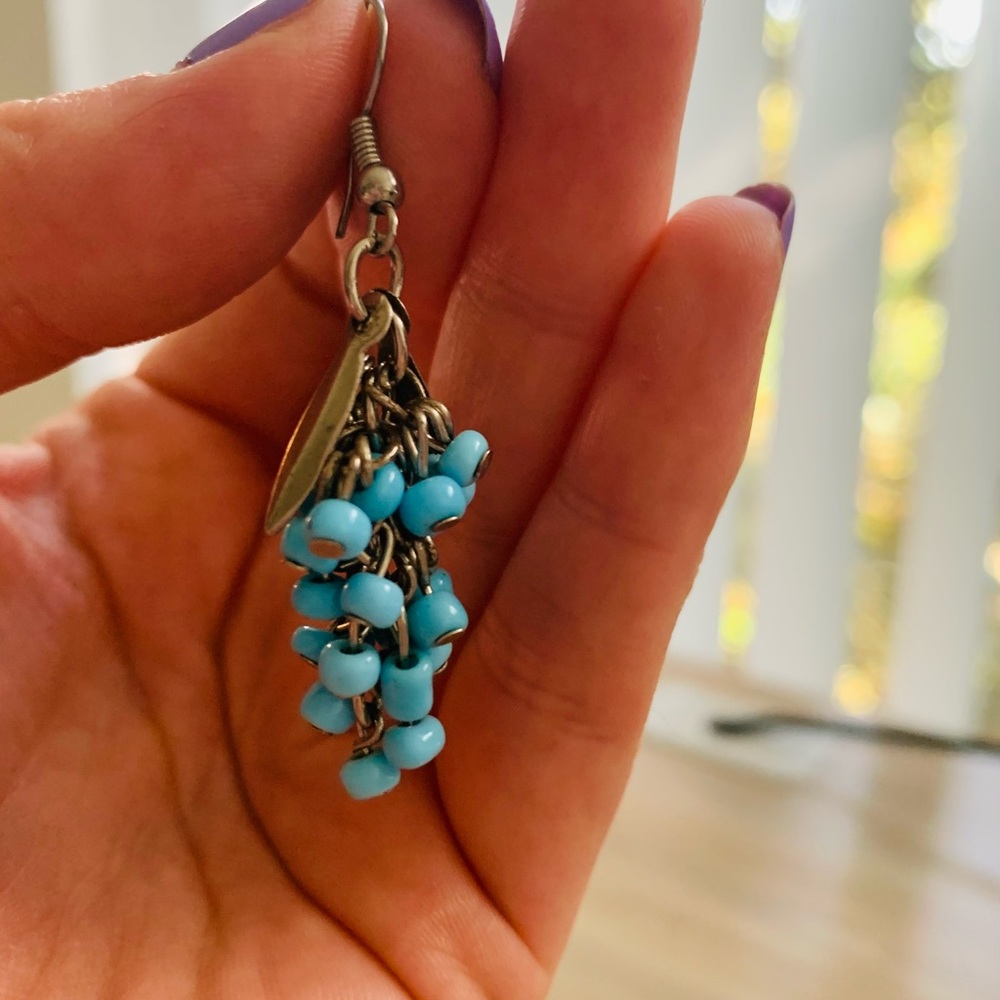 Grape Earrings Blue